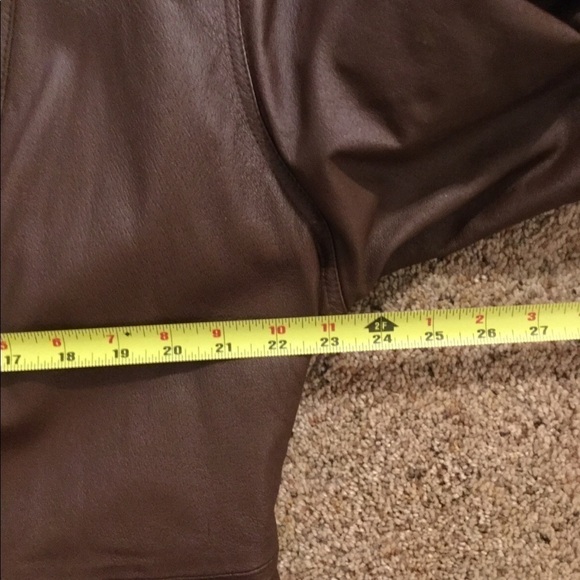 𝅺venezia Vitale Brown Leather Jacket Coat Sz A4 - Picture 8 of 8